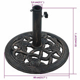 Umbrella Base Black and Bronze 9 kg 40 cm Cast Iron - Extra Image