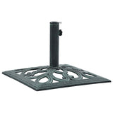 Umbrella Base Green 12 kg 49 cm Cast Iron - Front View