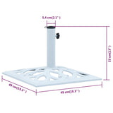 Umbrella Base White 12 kg 49 cm Cast Iron - Extra Image