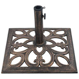 Umbrella Base Bronze 12 kg 49 cm Cast Iron - Top-Down View
