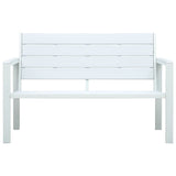 Garden Bench 120 cm HDPE White Wood Look