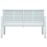 Garden Bench 120 cm HDPE White Wood Look