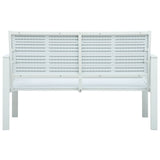 Garden Bench 120 cm HDPE White Wood Look - Top-Down View