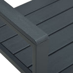 Garden Bench 120 cm HDPE Grey Wood Look