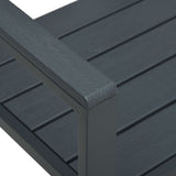 Garden Bench 120 cm HDPE Grey Wood Look - 45-Degree Angle