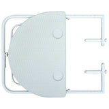 Hanging Balcony Table White 60x64x83.5 cm Plastic Rattan Look - Rear View