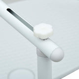 Hanging Balcony Table White 60x64x83.5 cm Plastic Rattan Look - Close-Up Angle