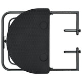 Hanging Balcony Table Black 60x64x83.5 cm Plastic Rattan Look