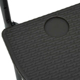 Hanging Balcony Table Brown 60x64x83.5 cm Plastic Rattan Look - Low Angle