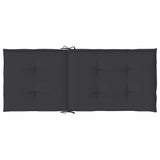 Garden Highback Chair Cushions 2 pcs Black 120x50x3 cm Fabric