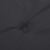 Garden Highback Chair Cushions 2 pcs Black 120x50x3 cm Fabric