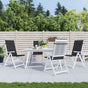 Garden Highback Chair Cushions 4 pcs Black 120x50x3 cm Fabric