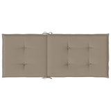 Garden Highback Chair Cushions 2 pcs Taupe 120x50x3 cm Fabric