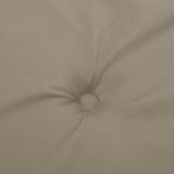 Garden Highback Chair Cushions 2 pcs Taupe 120x50x3 cm Fabric