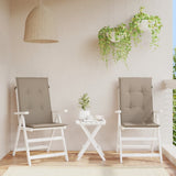 Garden Highback Chair Cushions 2 pcs Taupe 120x50x3 cm Fabric