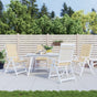 Garden Highback Chair Cushions 4 pcs Beige 120x50x3 cm Fabric