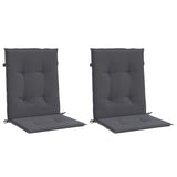 Garden Lowback Chair Cushions 2 pcs Anthracite Oxford Fabric
