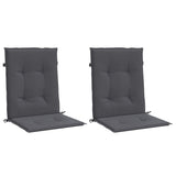 Garden Lowback Chair Cushions 2 pcs Anthracite Oxford Fabric - Side View