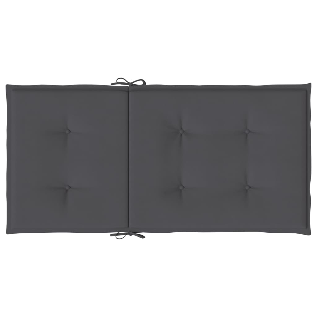 Garden Lowback Chair Cushions 2 pcs Anthracite Oxford Fabric