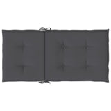 Garden Lowback Chair Cushions 2 pcs Anthracite Oxford Fabric