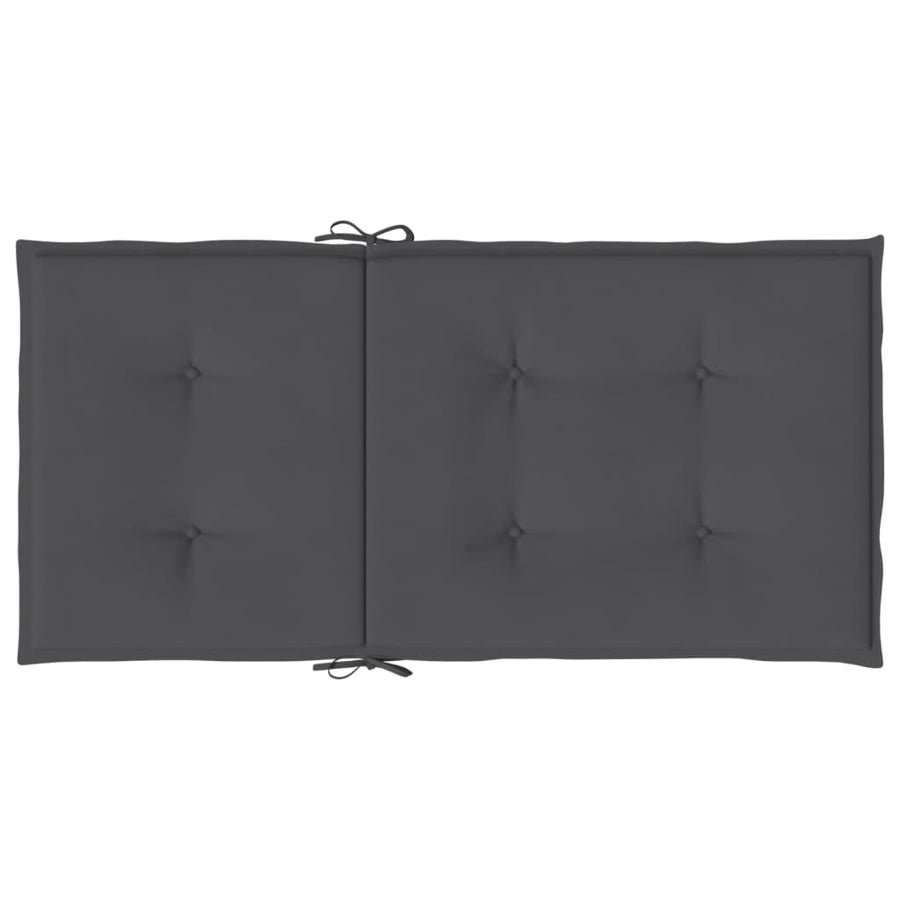 Garden Lowback Chair Cushions 2 pcs Anthracite Oxford Fabric