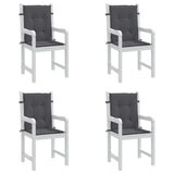 Garden Lowback Chair Cushions 4 pcs Anthracite Oxford Fabric