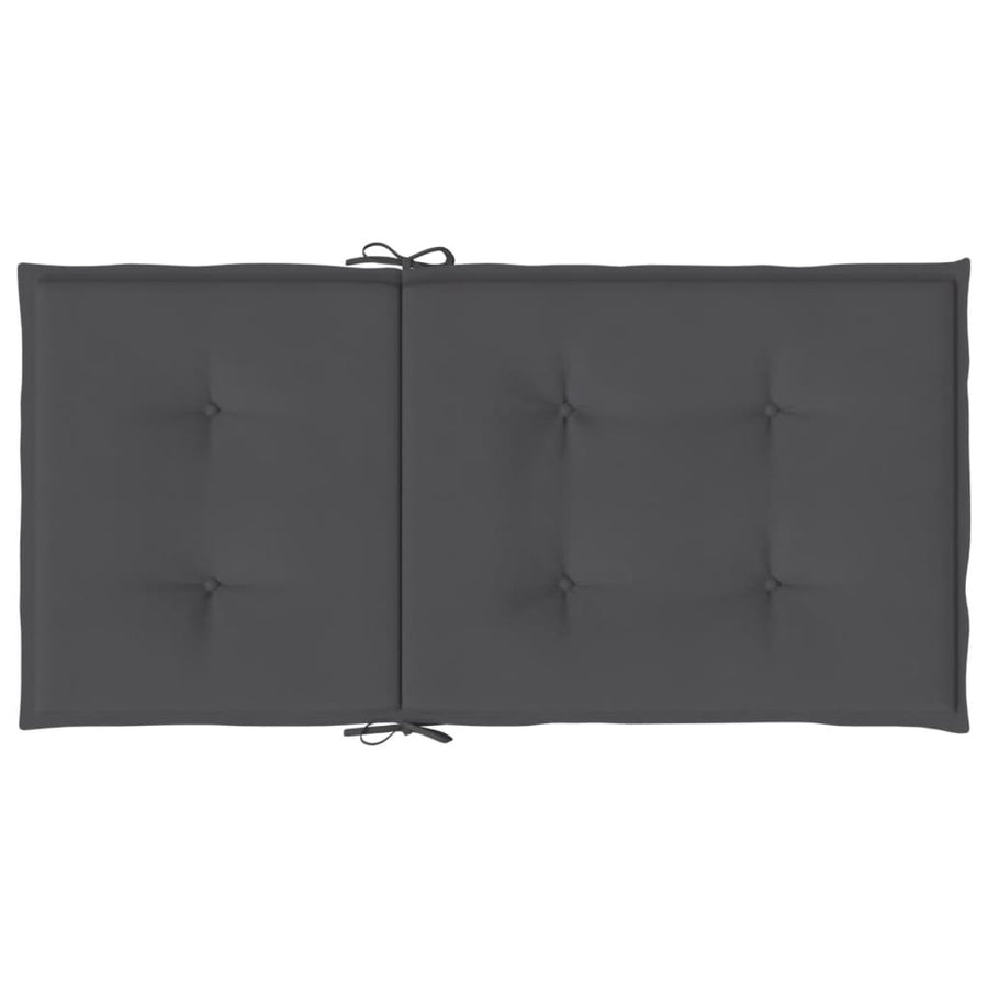 Garden Lowback Chair Cushions 4 pcs Anthracite Oxford Fabric