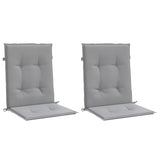 Garden Lowback Chair Cushions 2 pcs Grey Oxford Fabric - Side View