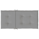 Garden Lowback Chair Cushions 4 pcs Grey Oxford Fabric - Close-Up Angle