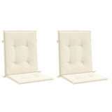 Garden Lowback Chair Cushions 2 pcs Cream 100x50x3 cm Oxford Fabric