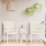 Garden Lowback Chair Cushions 2 pcs Cream 100x50x3 cm Oxford Fabric