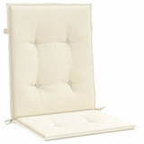 Garden Lowback Chair Cushions 4 pcs Cream 100x50x2 cm Oxford Fabric