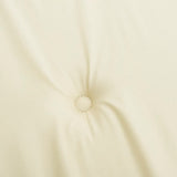 Garden Lowback Chair Cushions 4 pcs Cream 100x50x2 cm Oxford Fabric