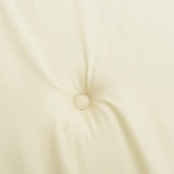 Garden Lowback Chair Cushions 4 pcs Cream 100x50x3 cm Oxford Fabric - Low Angle
