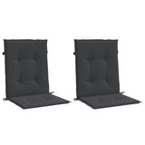 Garden Lowback Chair Cushions 2 pcs Black 100x50x3 cm Oxford Fabric - Side View