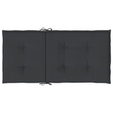 Garden Lowback Chair Cushions 2 pcs Black 100x50x3 cm Oxford Fabric