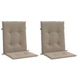 Garden Lowback Chair Cushions 2 pcs Taupe 100x50x3 cm Oxford Fabric