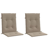 Garden Lowback Chair Cushions 2 pcs Taupe 100x50x3 cm Oxford Fabric - Side View