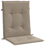 Garden Lowback Chair Cushions 2 pcs Taupe 100x50x3 cm Oxford Fabric