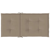 Garden Lowback Chair Cushions 2 pcs Taupe 100x50x3 cm Oxford Fabric