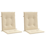 Garden Lowback Chair Cushions 2 pcs Beige 100x50x3 cm Oxford Fabric - Side View