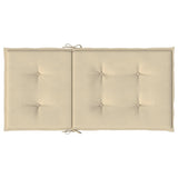 Garden Lowback Chair Cushions 2 pcs Beige 100x50x3 cm Oxford Fabric