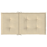 Garden Lowback Chair Cushions 2 pcs Beige 100x50x3 cm Oxford Fabric - Close-Up Angle