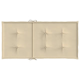 Garden Lowback Chair Cushions 4 pcs Beige 100x50x3 cm Oxford Fabric