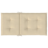 Garden Lowback Chair Cushions 4 pcs Beige 100x50x3 cm Oxford Fabric - Close-Up Angle