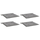 Garden Chair Cushions 4 pcs Grey 40x40x4 cm Oxford Fabric - Side View