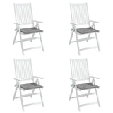 Garden Chair Cushions 4 pcs Grey 40x40x4 cm Oxford Fabric - Top-Down View