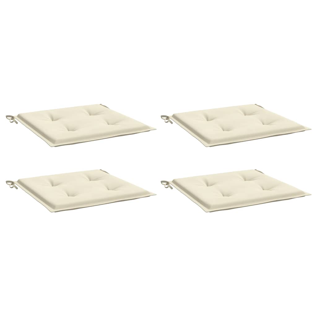 Garden Chair Cushions 4 pcs Cream 40x40x4 cm Oxford Fabric