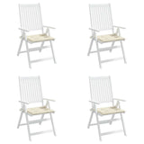 Garden Chair Cushions 4 pcs Cream 40x40x4 cm Oxford Fabric