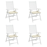 Garden Chair Cushions 4 pcs Cream 40x40x4 cm Oxford Fabric - Top-Down View